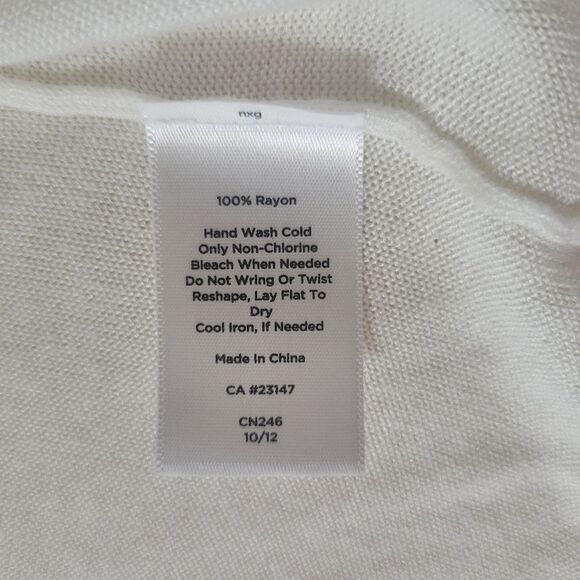 Talbots Woman White Lightweight Open Front Short Sleeve Cardi Shrug - Picture 8 of 10